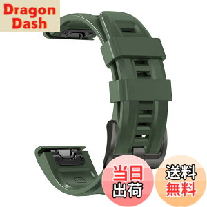 �y���������z[YOCAHU] QuickFit 22 mm �o���h �����p for GARMIN(�K�[�~��) Fenix 7 Pro Solar/Approach S70 47 mm/Forerunner 965 �Ή� �X�g���b�v �V���R�� �x���g �_�炩�� �h���� �K�[�~�� �p �����o���h (Army green)