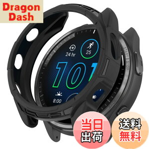 �y���������z�mRuenTech�n�Ή�GARMIN Forerunner 965�P�[�X �ی�P�[�X Garmin Forerunner 965�p�J�o�[ 6�F�I �\�t�g�V���R���� �v���e�N�^�[�J�o�[ �ϏՌ� �y�� ���t���ȒP (�u���b�N)