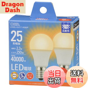 �y���������z�I�[���d�@ LED�d�����` E17 25�`����/25W���� �d���F �����Ή� �f�M�ގ{�H���Ή� �~�j�N���v�g���` 5�N 2�� LDA2L-G-E17 AG62P 06-5536 OHM