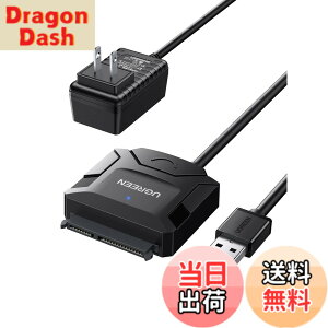 �y���������zUGREEN SATA USB�ϊ��P�[�u�� sata usb �ϊ��A�_�v�^�[ USB3.0�ڑ� 2.5/3.5�C���` 6TB HDD/SSD�p �d���A�_�v�^�[�t�� UASP�Ή� 6Gbps�]�����x