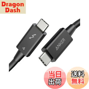 �y���������zAnker USB-C & USB-C Thunderbolt 4 100W �P�[�u�� 0.7m �u���b�N 100W�o�� 8K�Ή� 40 Gbps �����f�[�^�]�� iPhone 16 / 15 MacBook Air Pro iPad Pro/Air ���Ή�