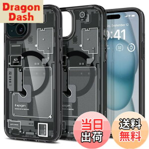 �y���������zSpigen �y�n��18�N�̋Z�p�́z iPhone 15 �P�[�X MagSafe �N���A �ϏՌ� �ČRMIL�K�i�擾 �X�g���b�v�z�[�� ���ϗ}�� ���� �X�g���b�v�z�[�� 2�d�\�� �����Y�ی� �C�菝�h�~ MagSafe ���C��