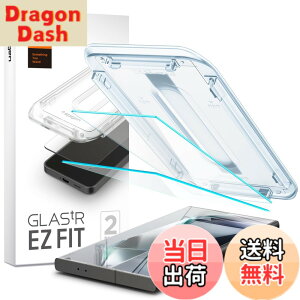 �y���������zSpigen Galaxy S24 Ultra �����K���X�t�B���� 2���� �w��F�ؑΉ� 9H �d�x �\��t���L�b�g�t�� �w��h�~ �i�m�R�[�e�B���O ��U�h�~ �ی�t�B���� EZ Fit AGL07493 (�N���X�^���E�N���A)