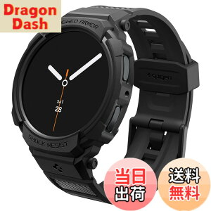 �y���������zSpigen Galaxy Watch 8 44mm ��̌^�P�[�X �X�|�[�c �o���h ��d�Œ� ���� �Ռ��z�� ���h�~ �ϏՌ� �ی�J�o�[ �X�g���b�v �M�����N�V�[�E�H�b�`�p ���M�b�h�E�A�[�}�[�E�v�� ACS10007 (�}