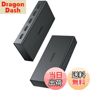 �y���������zUGREEN HDMI ���z�� 1����4�o�� 4K@60Hz HDMI �X�v���b�^�[ �����ؑ� 4��ʓ����o�� HDMI1.4 PC HDTV DVD Xbox PS5/PS4/PS3/Switch�Ή�