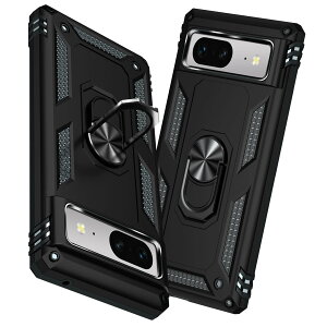 �y���������zTMUJWS Google Pixel 8A �p�̃P�[�X �����O �ϏՌ� �Ռ��z�� ���h�~ �S�ʕی� �J�����ی� �X�^���h�t�� TPU+PC�o���p�[ �w��h�~�΍� ��d�\�� 360�x��] �h�o �ԍڃz���_�[�Ή� ���ϖh�~