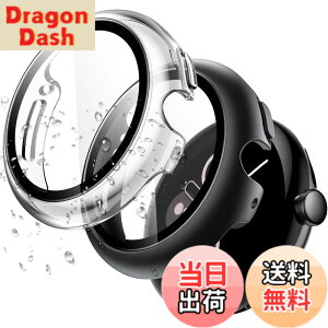 �y���������z�y2���Z�b�zAIYYXX Pixel Watch 3 45mm �P�[�X �Ή� Google Pixel Watch 3 45mm �P�[�X �ی� �K���X�t�B���� ��̌^ PC+TPE�ގ� ��d�\�� �ȈՒ��E �V���v�� �X���� �y�� ���菝 �h�~ �w��h�~ ��