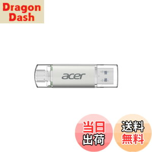 �y���������zAcer UT300 USB������ USB 3.2 �ő�Ǐo���x150MB/s USB-A/C���Ή� ���� �t���b�V���������h���C�u ����➑� �T�C�Y�F64GB