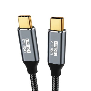 �y���������zUSB Type-C �P�[�u�� 100W PD�}���[�d USB3.2 Gen2�i10Gbps�j�����f�[�^�]�� 4K/60Hz�f���o�͑Ή� E-Marker���� ���ϋv�i�C�����ґg Pixel/Galaxy/MacBook/Surface/Dell/Chromebook����Type-C�@��Ή� �T�C�Y
