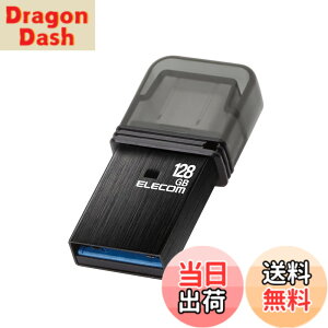 �y���������z�G���R�� USB������ USB3.2(Gen1) Type-C �L���b�v�� �F�F�u���b�N�A�T�C�Y�F128GB