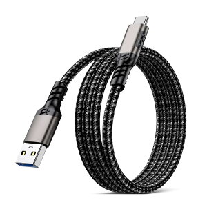 �y���������zUSB Type C �P�[�u�� POTRRCIUSUER USB-A to USB-C 10Gbps �����f�[�^�]�� 60W �}���[�d �yAndroid Auto�Ή��z �X�}�[�g�t�H���A�^�u���b�g�A�Q�[���@�A�O�t��SSD �e�@��Ή� ���ϋv�i�C���� (�f��