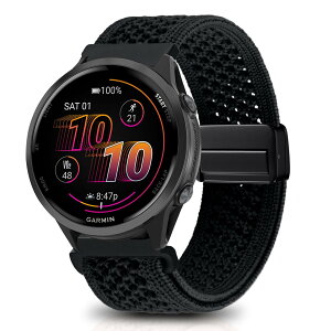 �y���������z[KeeFos] 22mm �o���h Garmin(�K�[�~��) Venu 4 45mm/Venu 3 45mm/2/Forerunner 570 47mm/265/255/Vivoactive 4/Active�Ή� �����o���h �i�C�����f�� ���C�o�b�N�� �}�O�l�b�g���o�b�N�� �ւ��x���g �҂ݕ� 