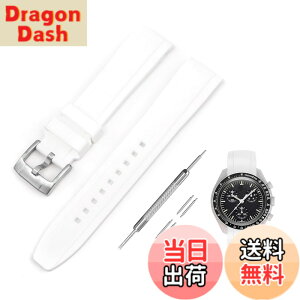 �y���������z[Jumpsunfun] 20mm ���v�o���h for Omega X Swatch Speedmaster MoonSwatch �I���K�ƃX�E�H�b�` �X�s�[�h�}�X�^�[ ���[���X�E�H�b�`�p �V���R���x���g �F�F�z���C�g