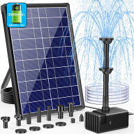ソーラーポンプ 屋外 ソーラー 噴水ポンプ 7W ソーラーパネル 太陽光充電 3600mAh内蔵バッテリー付き 夜…