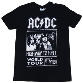 AC DC・AC/DC ・HIGHWAY TO HELL WORLD TOUR 1979/80 ロックTシャツ オフィシャル バンドTシャツ
