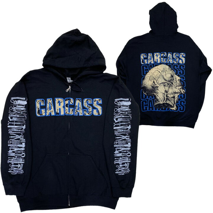 楽天市場】カーカス・CARCASS・NECRO HEAD・ジップパーカー・ジップ 