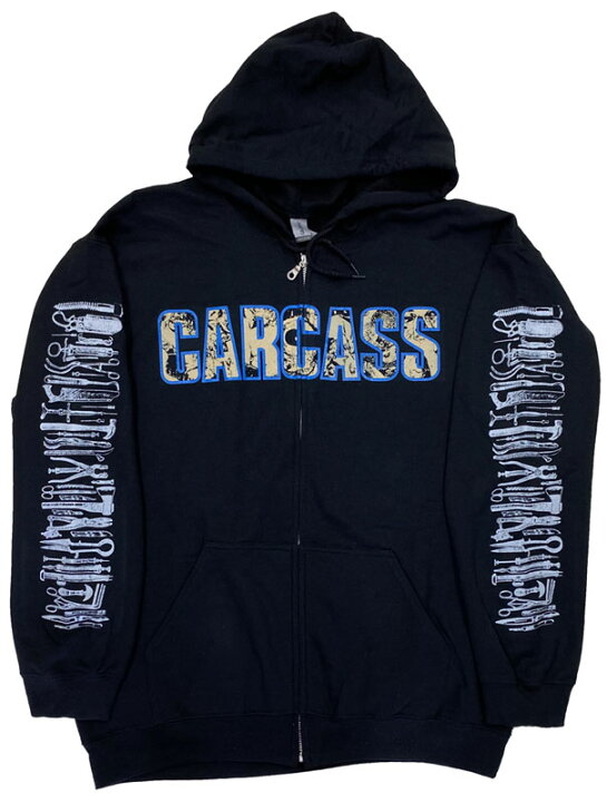 楽天市場】カーカス・CARCASS・NECRO HEAD・ジップパーカー・ジップ 