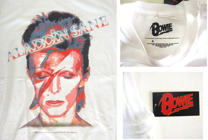 楽天市場】デヴィッド ボウイ DAVID BOWIE ALADDIN SANE Tシャツ 