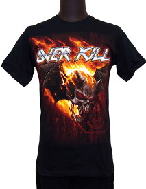 OVERKILL BAT SKULL OF FIRE B P TOUR DATES 2013 ロックTシャツ オーヴァーキル オフィシャルバンドTシャツ