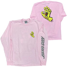 SANTA CRUZ・サンタクルーズ・SCREAMING HAND・ピンク・長袖・ロングスリーブ・長袖Tシャツ・ブランド正規品