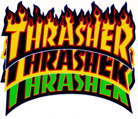 スラッシャー THRASHER FLAME LOGO STICKER ミディアム ステッカー 正規品