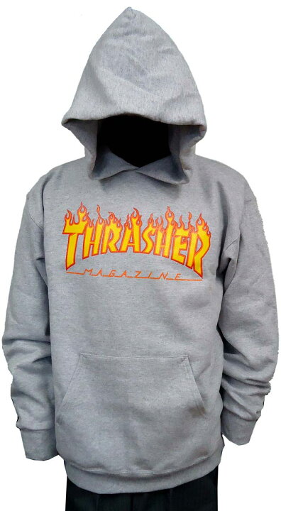 楽天市場】スラッシャー THRASHER 3カラー FLAME LOGOパーカー