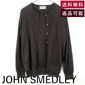 ＼3300円以上購入で30％OFF／【中古】ジョンスメドレー JOHN SMEDLEY アンサンブルニット 半袖 カーディガン ダークブラウン こげ茶 送料無料 g0929y007-1107 返品可 古着 中古 ブランド古着DB