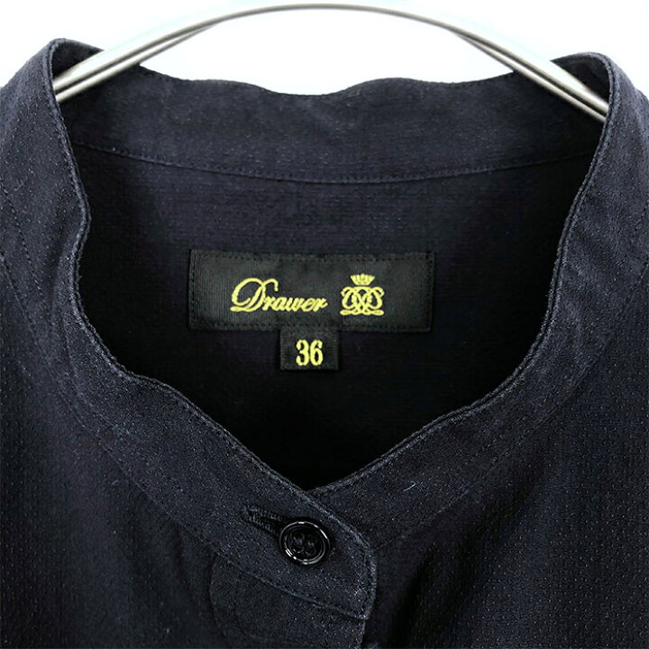 楽天市場】【中古】ドゥロワー Drawer スタンドカラー ロングシャツ 