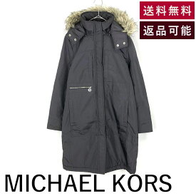 大特価!＼割引商品／【中古】マイケルコース MICHAEL KORS ダウンコート フード ファー付き 細身 チャコールグレー 送料無料 g1215t011-0130 返品可 古着 中古 ブランド古着DB 割引