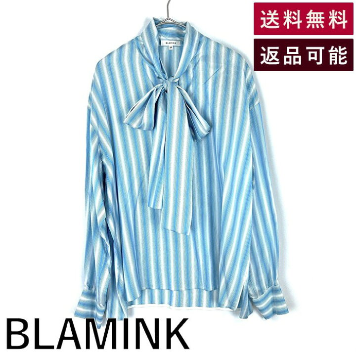 楽天市場】【中古】ブラミンク BLAMINK ボウタイブラウス マルチ 