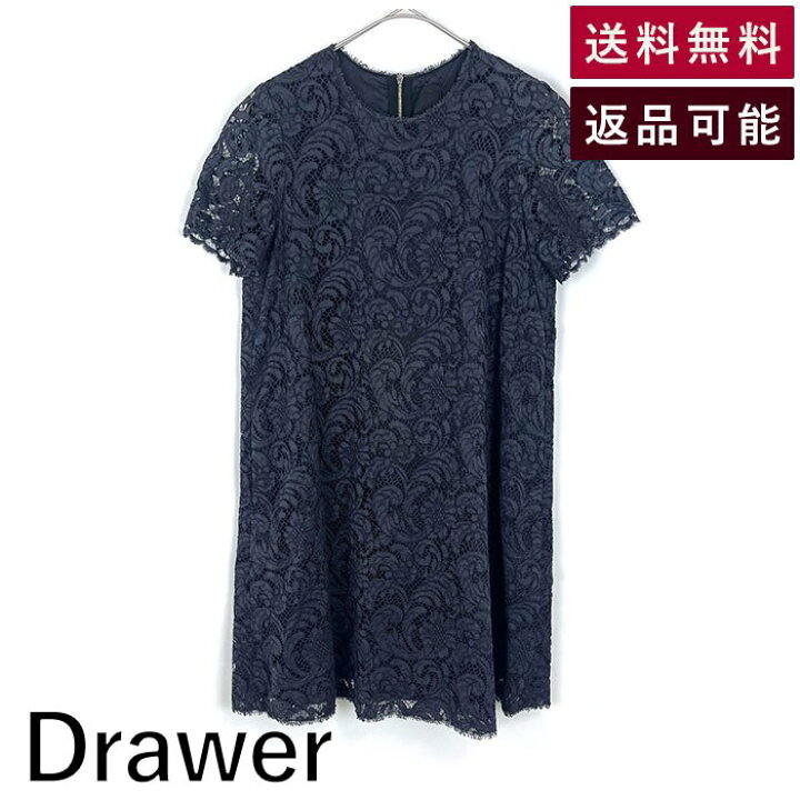 楽天市場】【中古】ドゥロワー Drawer 総レースワンピース 半袖 可愛い  