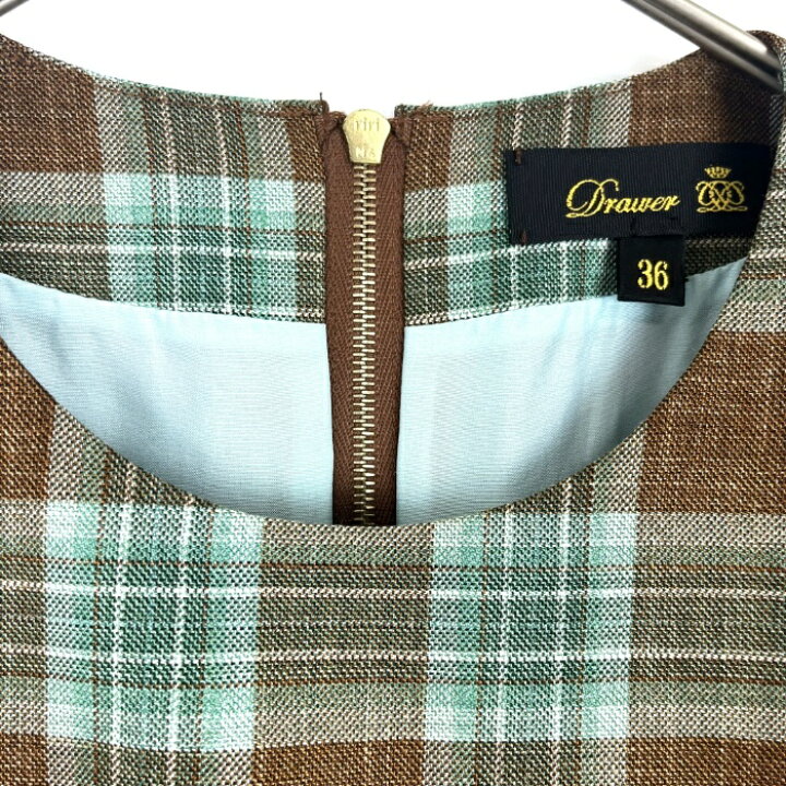 楽天市場】【中古】ドゥロワー Drawer チェックワンピース ロング 