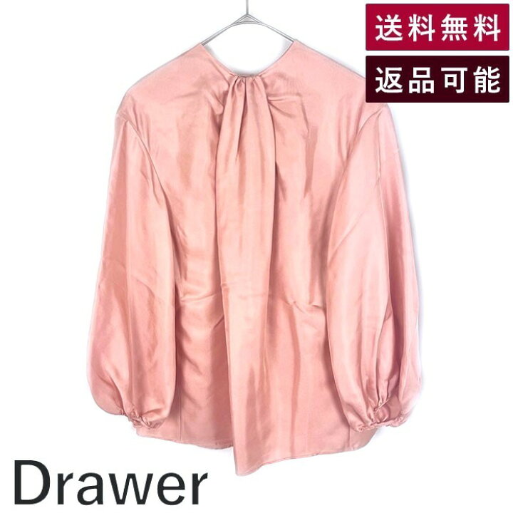 楽天市場】【中古】ドゥロワー Drawer シルクツイルギャザーブラウス 