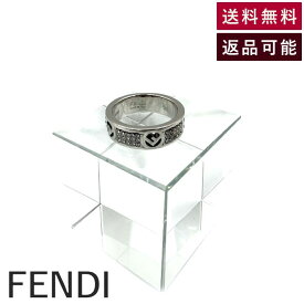 【中古】フェンディ FENDI リング エフ イズ フェンディ 指輪 クリスタル ストーン付き シルバー 送料無料 i0206aq00198 返品可 古着 中古 ブランド古着DB