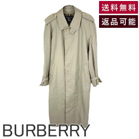【中古】バーバリー BURBERRY トレンチコート ロング 内側チェック柄 おしゃれ ベージュ系 送料無料 i0718aq00476 返品可 古着 中古 ブランド古着DB