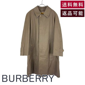 【中古】BURBERRY バーバリー ステンカラーコート ライナー付き ベージュ ノバチェック 比翼 送料無料 01601-02 i1013tq02160 返品可 古着 中古 ブランド古着DB