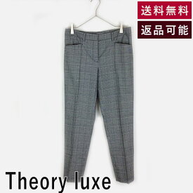 【中古】【福袋対象】セオリーリュクス Theory luxe テーパードパンツ グレンチェック チェック柄 モノトーン パンツ 黒×白 送料無料 03-5106426 035106426 F0329N027-G0315 返品可 古着 中古 ブランド古着DB