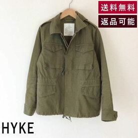 【中古】ハイク HYKE ジャケット カーキ サファリジャケット コットン 長袖 151-17023 15117023 F0302K006-F0309 返品可 古着 中古 ブランド古着DB 割引