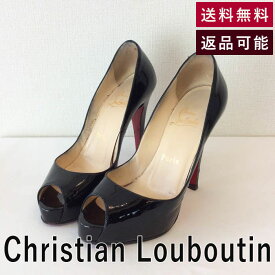 大特価!＼割引商品／【中古】クリスチャンルブタン Christian Louboutin 靴 黒 エナメル パテント ハイヒール 0 0 F0228I009-F0407 返品可 古着 中古 ブランド古着DB 割引