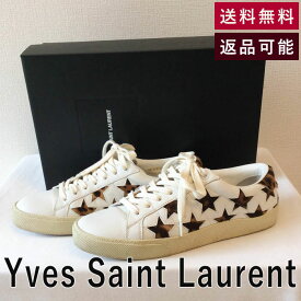 大特価!＼割引商品／【中古】イブサンローラン Yves Saint Laurent スニーカー ホワイト スター ハラコ 0 0 F0707U001-F0720 送料無料 返品可 古着 中古 ブランド古着DB 割引