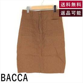 ＼3300円以上購入で30％OFF／【中古】【福袋対象】バッカ BACCA スカート 茶 タイトスカート ブラウン サイズ38　M E1014N030-E1020 返品可 古着 中古 ブランド古着DB