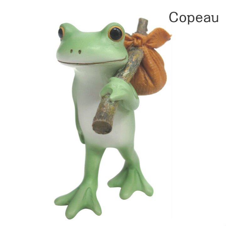 楽天市場 ポイント2倍 かえる コポー カエル 雑貨 コポーカエル カエル コポーシリーズ グッズ マスコット コポー ミドル 旅するカエル Copeau 誕生日 プレゼント ギフト対応 玄関 ガーデニング 置き物 置物 小物 ガーデン ダイカイ クリスマス プチギフト