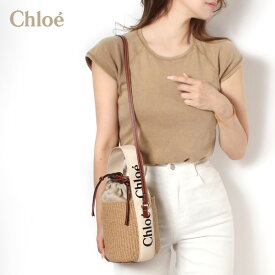 24-25AWモデルクロエ Chloe WOODY Mifuko ペーパーファイバー スモールバスケット【NATURAL+WHITE】CHC22SS381G55 101/【2024-25AW】l-bag