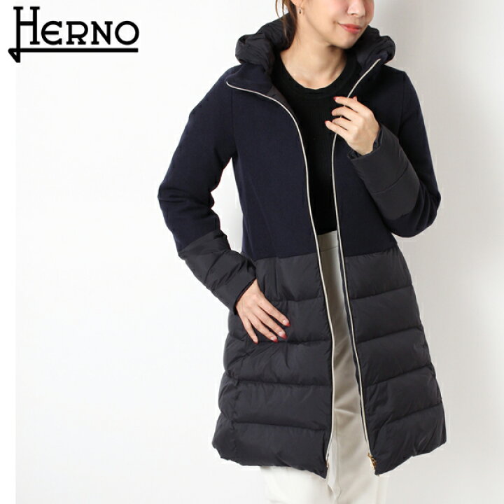 楽天市場】【オータムセール】ヘルノ HERNO ウール切替 フード付 