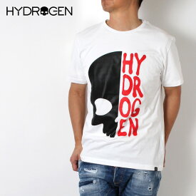 ハイドロゲン HYDROGEN メンズ ハーフスカルプリント Tシャツ【WHITE】MT0006 001 WHITE/【2024SS】m-tops