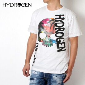 ハイドロゲン HYDROGEN パームスカルプリント Tシャツ【ホワイト】MT0007 001/【2024SS】m-tops