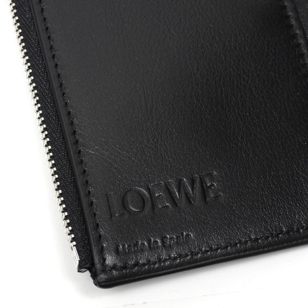 ロエベ LOEWE SMALL VERTICAL WALLET バーティカル ウォレット スモール 三つ折り財布【BLACK】C660S86X01  1100/【2023SS】l-wallet drawers（ドロワーズ）