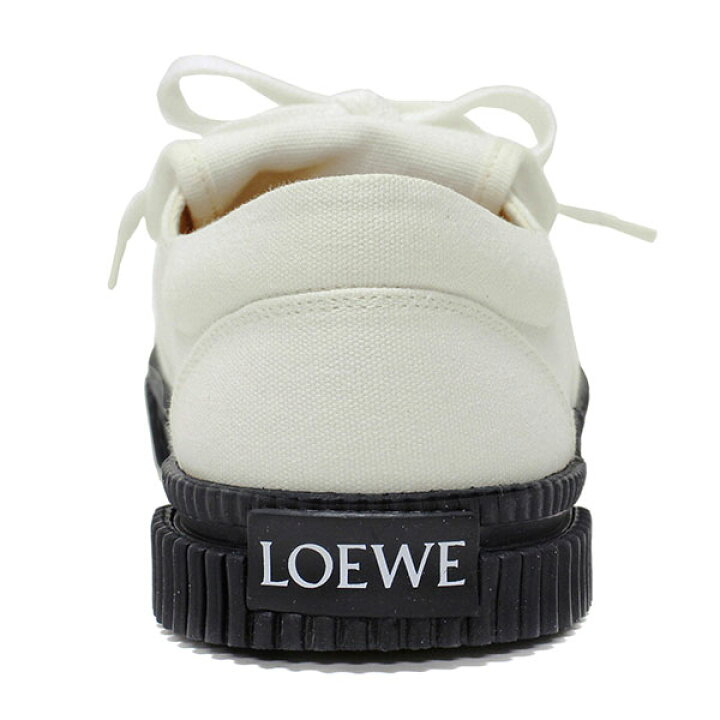 LOEWEロエベアナグラムフラップキャンバススニーカー39 ホワイト 