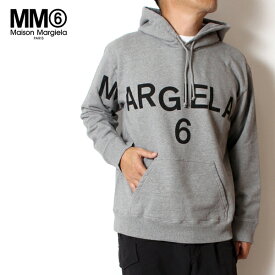 【大特価 スペシャルプライス】エムエムシックス MM6 Maison Margiela ユニセックス オーバーサイズ ロゴプルオーバーパーカー【メランジグレー】S52GU0161 S25337 858M/【2022SS】l-tops