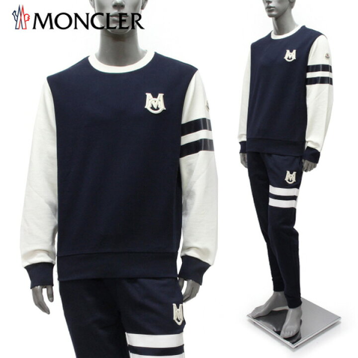 楽天市場】モンクレール MONCLER メンズ ワッペンM刺しゅう スウェット 